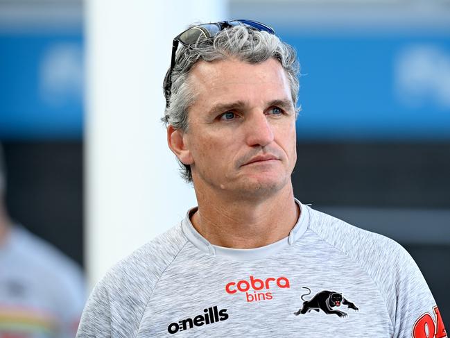 Panthers coach Ivan Cleary has called out the NRL’s decision to name and shame his trainer. Picture: Bradley Kanaris/Getty Images