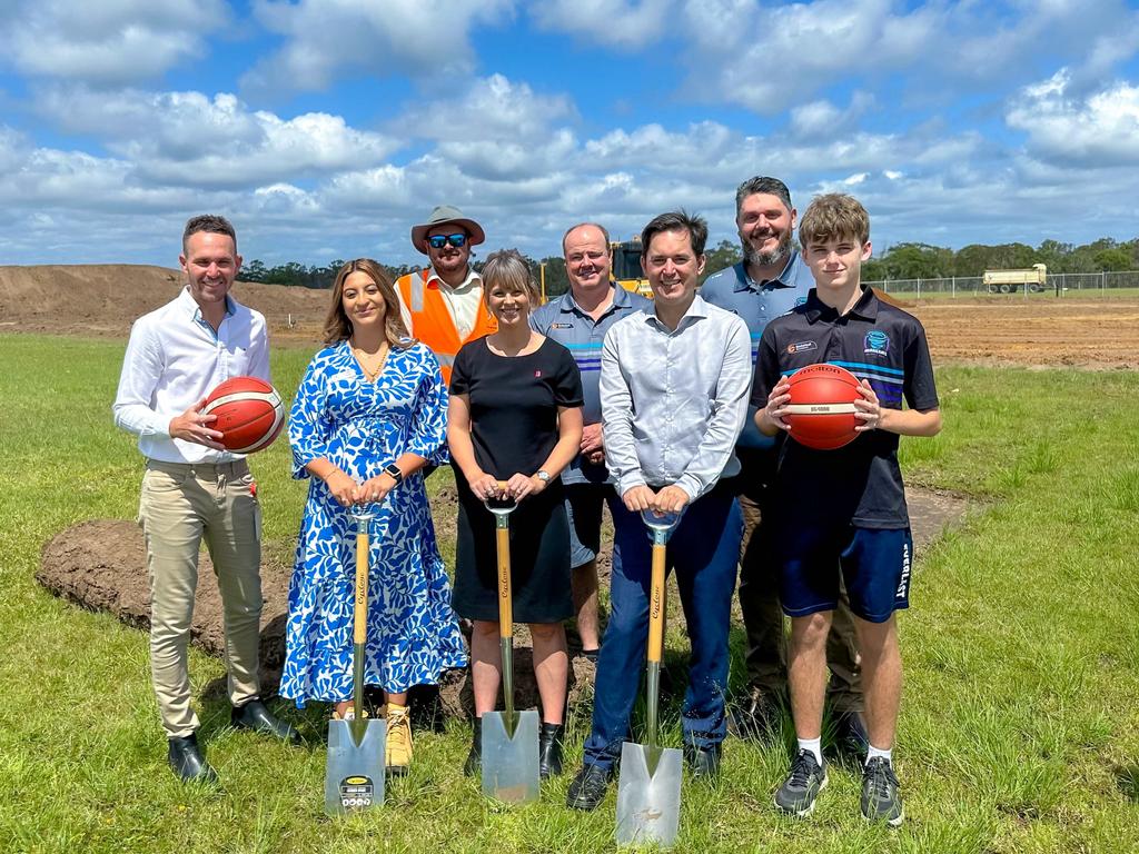 The turning of the sod at the Fraser Coast's new basketball facilities.