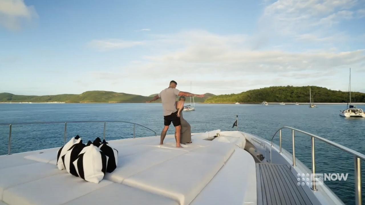 Jamie and Dave even got to enjoy a day out on the water. Photo: Channel 9