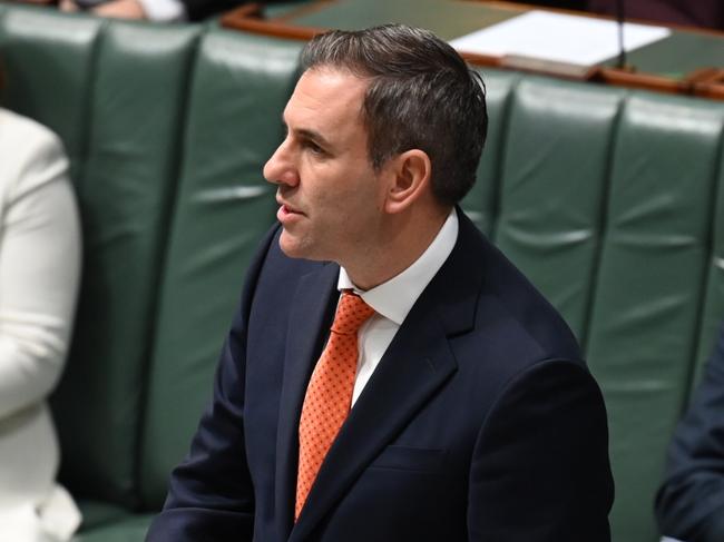 CANBERRA, AUSTRALIA - NewsWire Photos - JULY 03, 2024: Federal Treasurer Jim Chalmers pictured as he introduces the new Future Made in Australia Bill 2024 and Future Made in Australia (Omnibus Amendments No. 1) Bill 2024 to Parliament, Picture: NewsWire / Martin Ollman