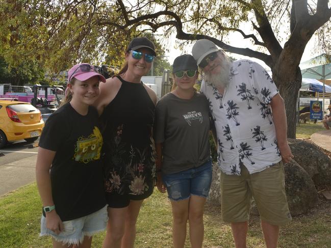 (From left) Bella, Donna, Lily and Daniel at the Queensland Country Bank Food &amp; Wine Fiesta during Stanthorpe's Apple and Grape Harvest Festival on Saturday, March 2, 2024. Photo: Jessica Klein