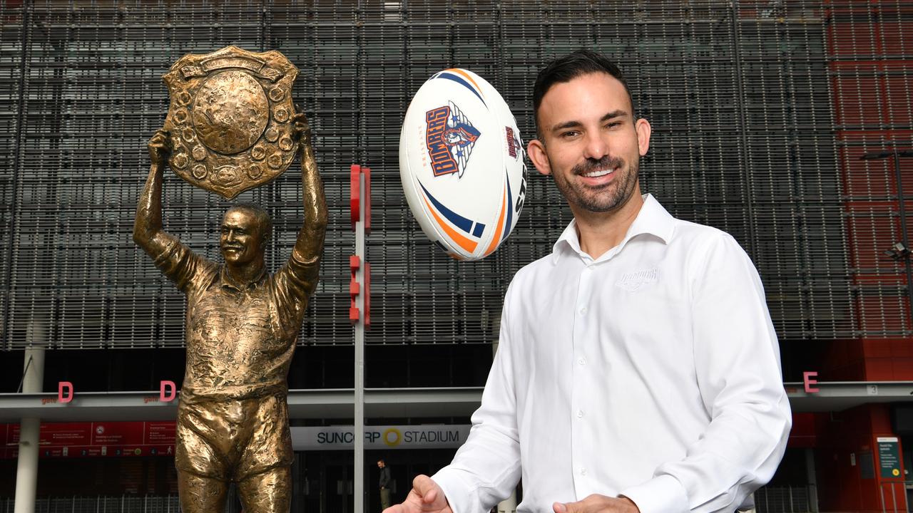 Brisbane Bombers NRL team bid director Nick Livermore is seen posing for a photograph at Suncorp Stadium in Brisbane, Sunday, May 31, 2020. The NRL have announced plans to have admit a second Brisbane based team into the NRL competition in the 2022 season. (AAP Image/Darren England) NO ARCHIVING,