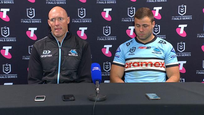 Cronulla coach Craig Fitzgibbon and captain Wade Graham.