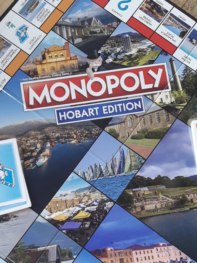 The indigenous name for Mt Wellington has been misspelt in the new Hobart edition of the Monopoly game. Picture: @gawnarPeter / Twitter