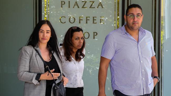 Stefania Giacchi 31 (left) and Zaklaw Pty Ltd director Edward Zaki (right) leave court Picture: NCA Newswire / Gaye Gerard