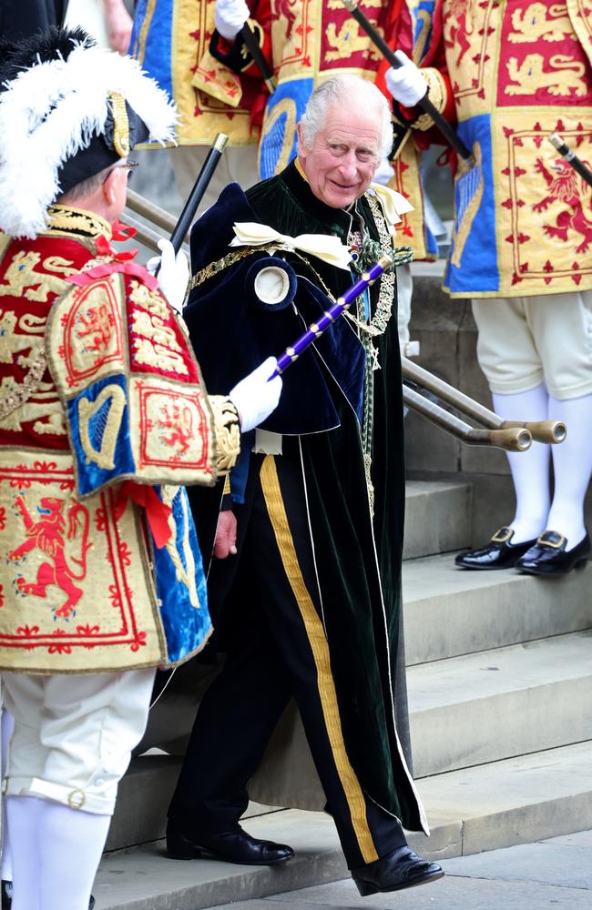 King Charles ahead of the service. Picture: Getty Images