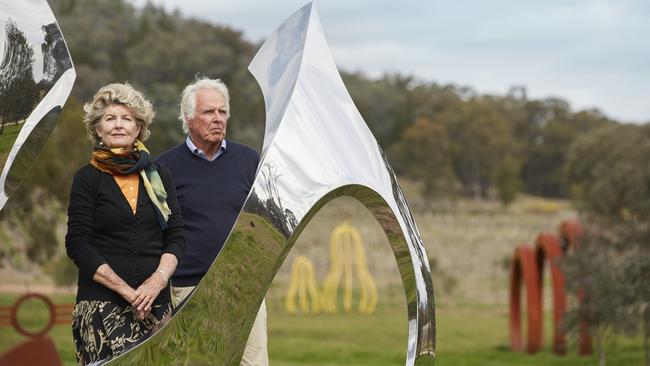 Kay and Gerry Norton-Knight, owners of Rosby Wines and the annual Scultures in the Garden show, running since 2011. Photo: WISH/Nick Cubbin