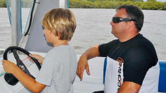 Harry Graves with his dad Jason Bent before Mr Bent's death in 2013. Picture: Contributed