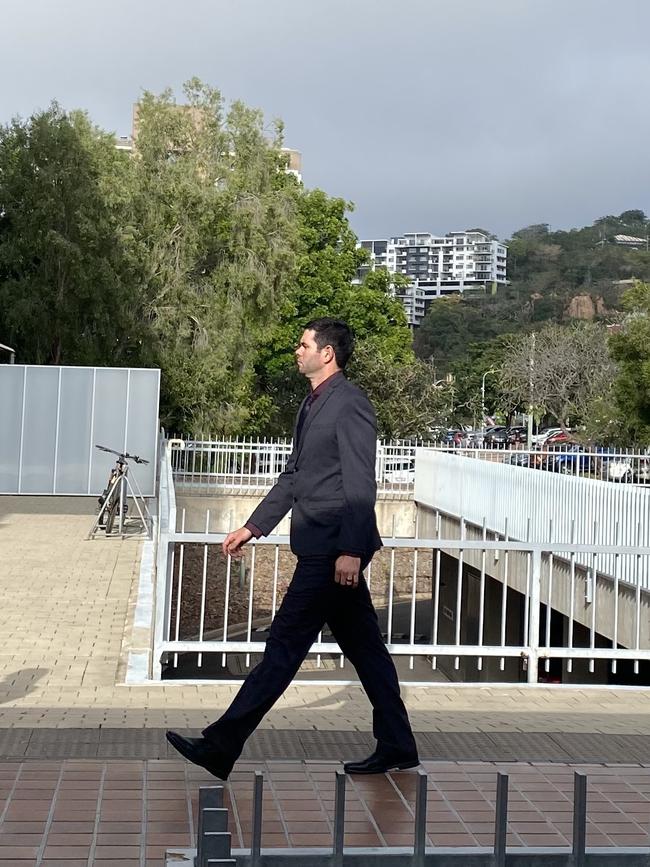 Darren James Homan arrives at the Townsville Courthouse on June 15, 2021.