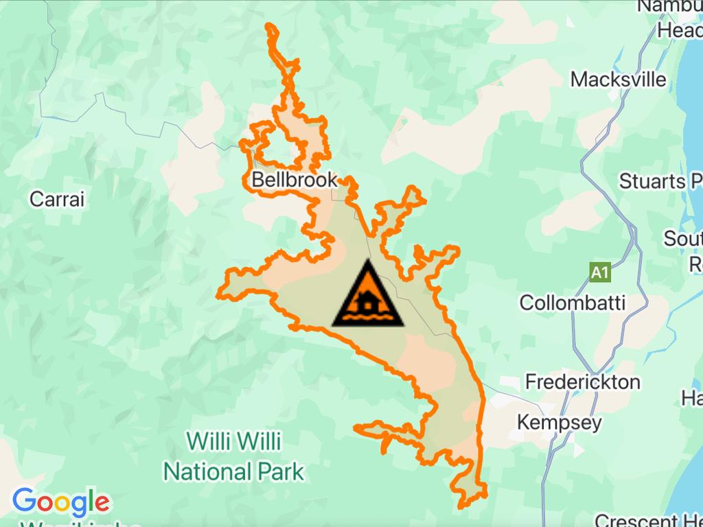 NSW floods: Suburbs at risk. Picture: Hazards Near Me NSW