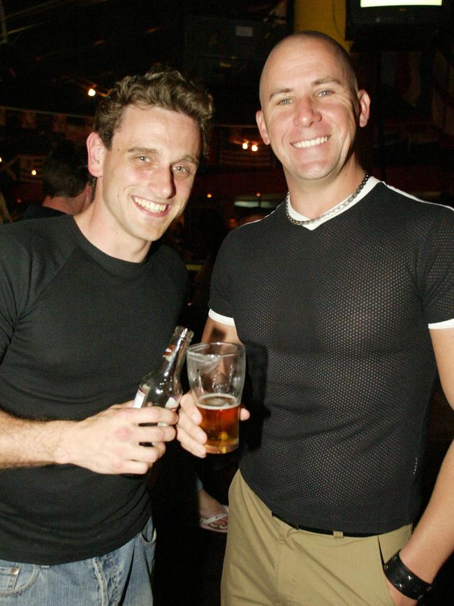 Peter Murray and Tom Gilindem at Surfers Paradise Beer Garden.