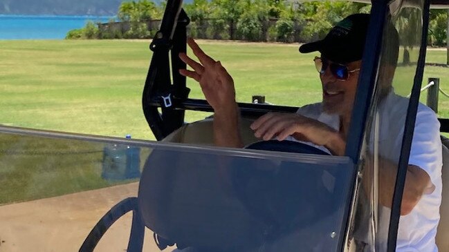 George Clooney spotted on Hamilton Island during production. Picture: Facebook