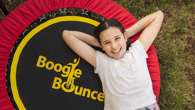 Savannah Burton has a bounce at Boogie Bounce Toowoomba. Picture: Kevin Farmer