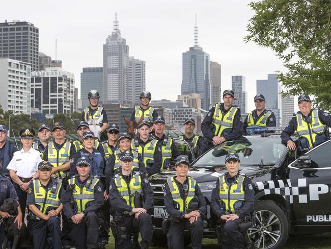 Victoria Police are preparing for a show of force for New Years Eve. Picture: Jason Edwards