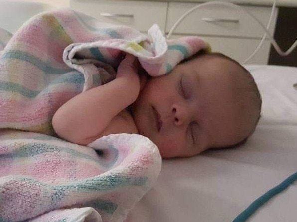 Baby with heart complication story - Logan Fergusson at just a few weeks old, before he passed away from heart complications in 2016 at just six weeks old. Picture: Supplied by Family