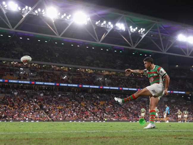 Latrell Mitchell of the Rabbitohs owns the big moments but needs to own the little ones too. Picture: Getty Images