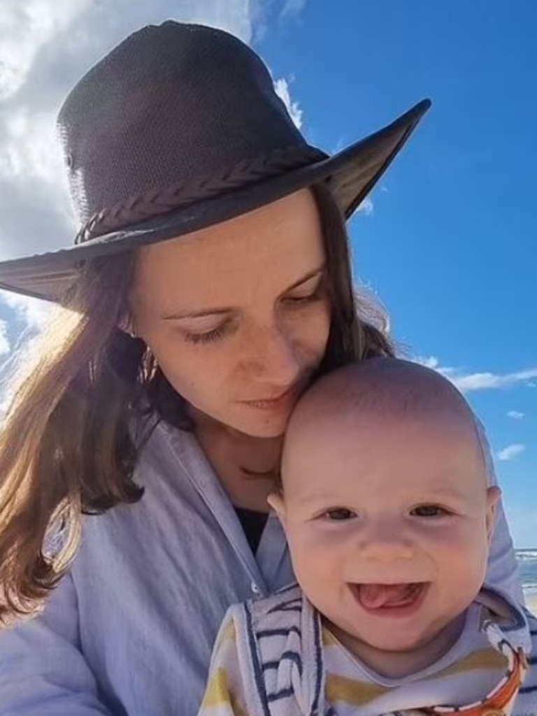 Sophie Roome and her child Rowan.