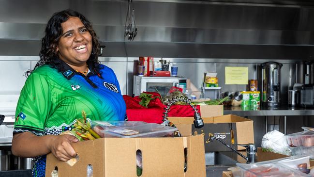 Every Tuesday SecondBite provides around 12 boxes and two eskies of fresh fruit and vegetables, canned goods, meats, dairies and other essentials to The Murri School.
