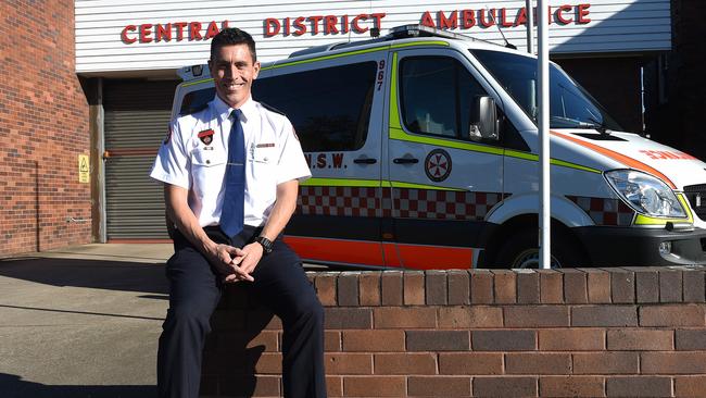 Five new major ambulance stations will be built across NSW. Acting Superintendent Jason Stone is pictured in front of the Penrith Ambulance Station.