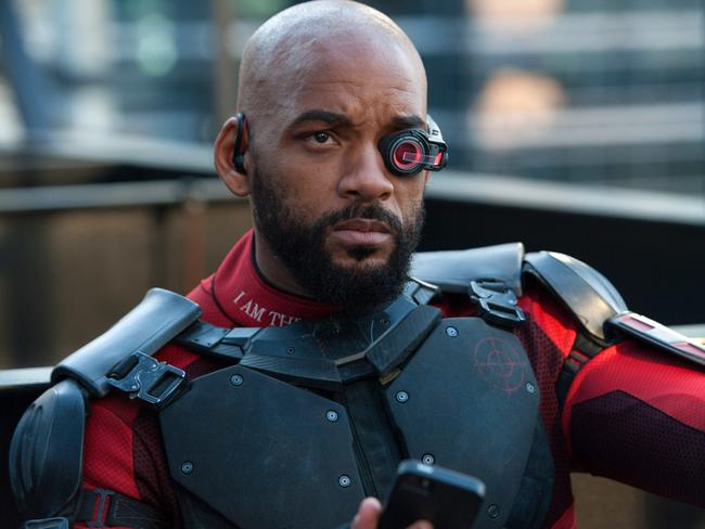 Will Smith as notorious hitman Deadshot in a scene from the new film Suicide Squad. Picture: Clay Enos / Warner Bros. Pictures via AP