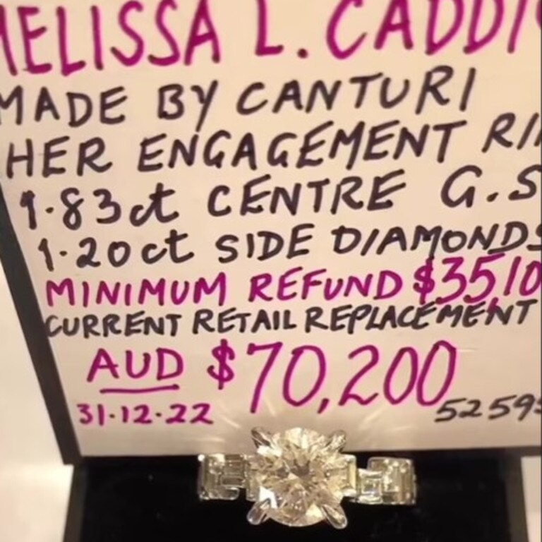 The ring is now for sale at a Blue Mountains antique dealership with a staggering price tag. Picture: Instagram