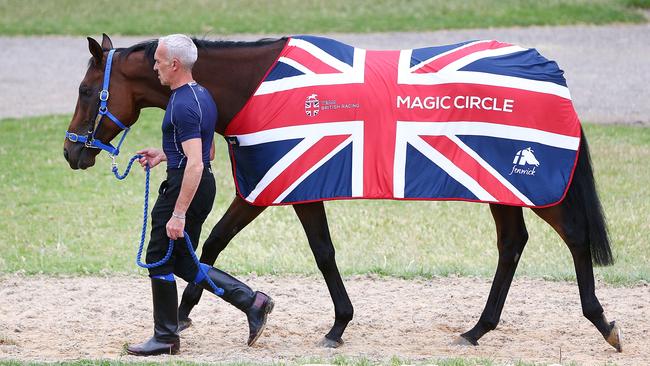 Magic Circle walks laps during a Werribee. Picture: Michael Dodge