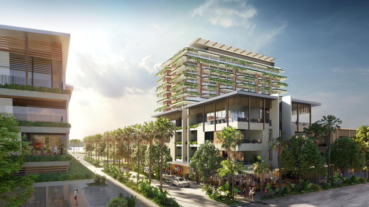 The proposed five-star hotel would incorporate 180-suites, a spa and fitness centre, yoga deck, pool terrace and amenities, an all-day dining restaurant and lobby bar, a specialty retail area and a roof terrace and bar, as well as meeting and conference facilities across 12 storeys. Picture: Supplied.