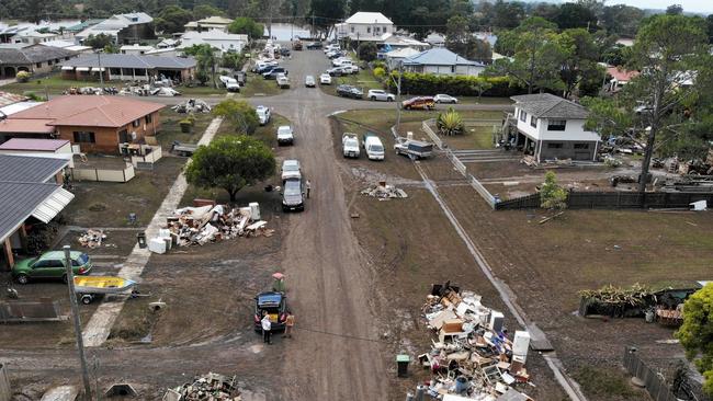 The clean up continues in Lismore after record rains and flood hit the northern NSW town Picture: Toby Zerna