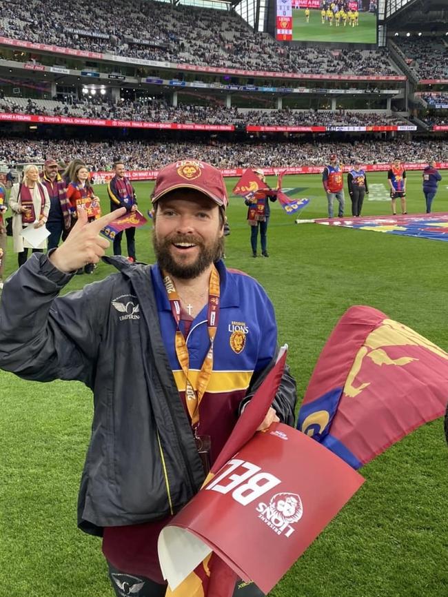 Avid Lions fan Reece Melvin brought a package which included tickets to the Preliminary Final and Grand Final. Picture: Supplied