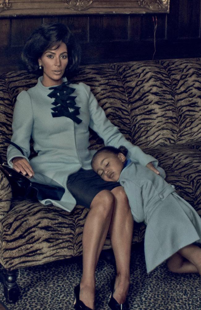 Kim Kardashian and North West pose for Interview Magazine’s September 2017 issue. Picture: Steven Klein for Interview