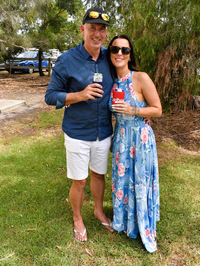 Steve Laing and Kaz Laing having an action-packed day at the Ladbrokes Stony Creek Cup on Sunday, March 09, 2025. Picture: Jack Colantuono