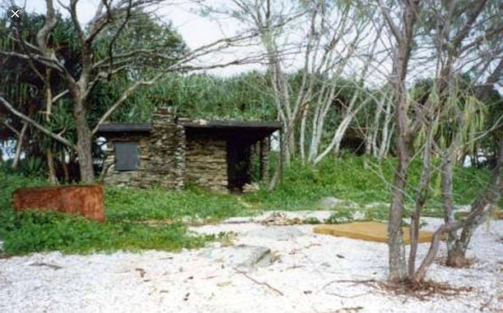 The original hut on Old Woman Island.