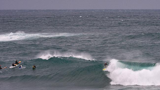 Heavy surf off Sydney’s Coogee on Sunday. Picture: NCA NewsWire / Flavio Brancaleone