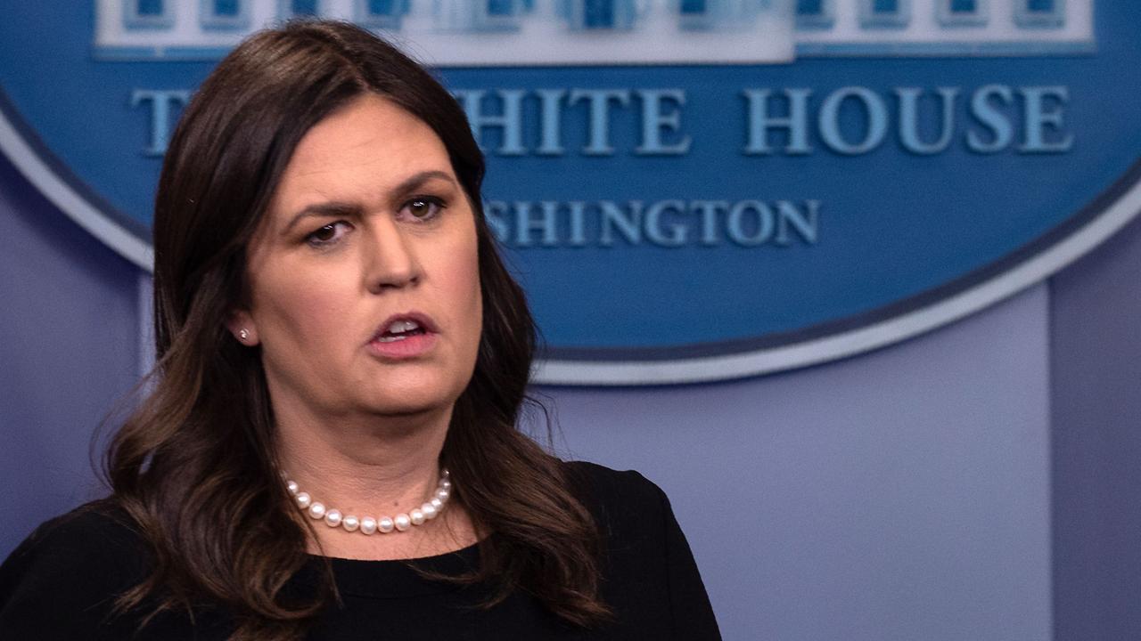 White House spokeswoman Sarah Huckabee Sanders said she was asked to leave The Red Hen restaurant on Friday night. Picture: AFP/Nicholas Kamm