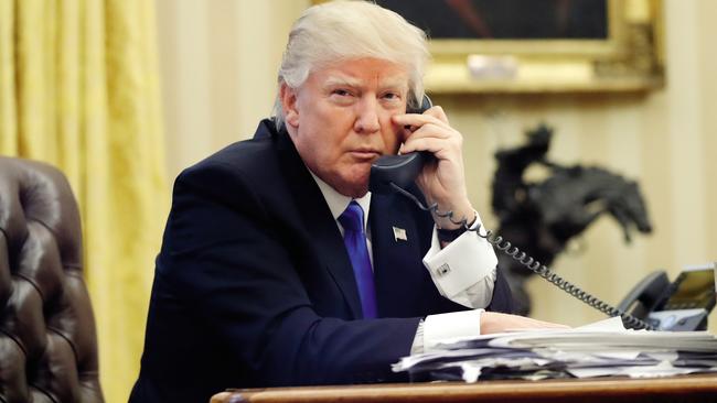 Donald Trump has expressed dissatisfaction with the US’s refugee deal with Australia. Picture: AP