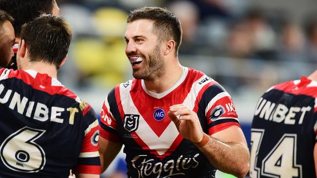 NRL; North Queensland Cowboys Vs Sydney Roosters at Queensland Country Bank Stadium. James Tedesco . Picture: Alix Sweeney