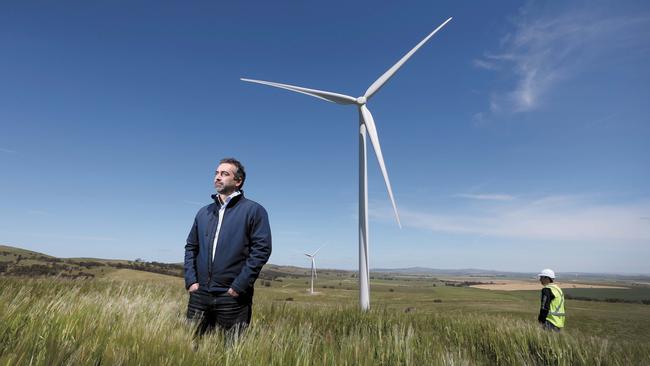 Neoen Australia’s outgoing managing director Franck Woitiez at the company's Hornsdale wind farm. Picture: Kelly Barnes