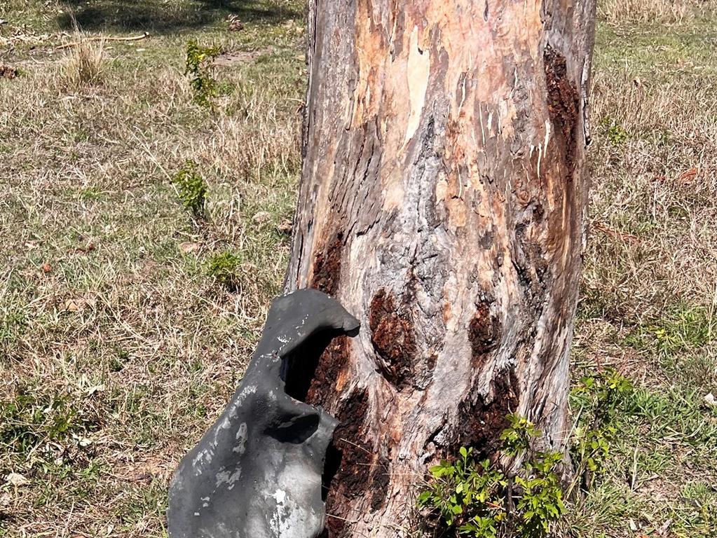 Daisy Dell Road, Bororen, residents returned home to find smashed glass, doors blown off hinges, roller doors bent, damage to their roofs and debris from the truck and ute in their yards after they were evacuated on Friday.