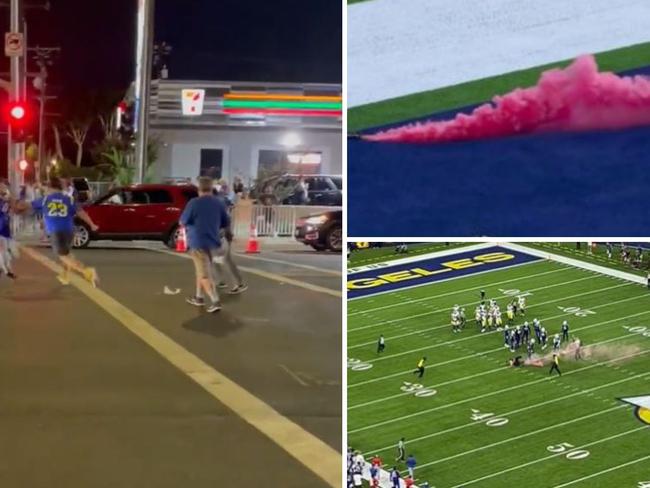 Rams v Bills game on Thursday night had everything from streakers and flares to punches thrown outside.