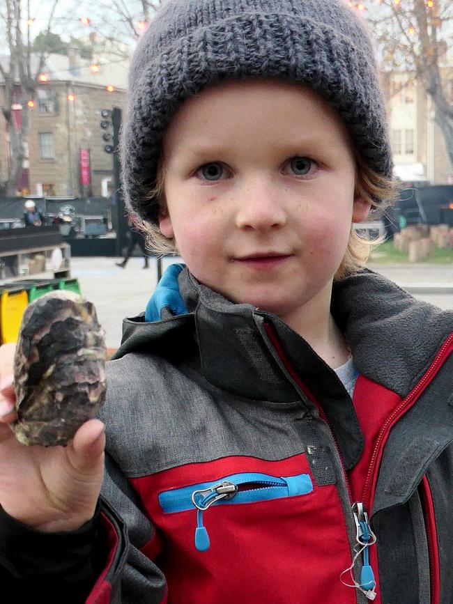 Maxwell Roberts, 4, said he was at the Winter Feast for the photography. Picture: ELAINE REEVES