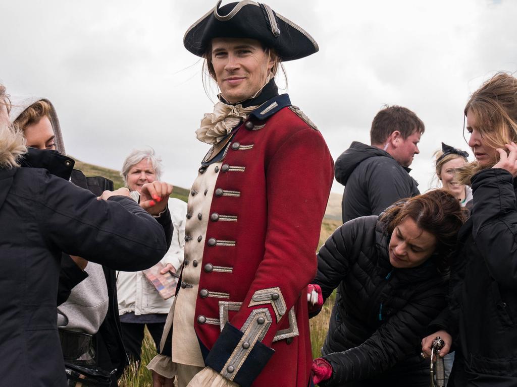 David Berry on set of Outlander, season 3.