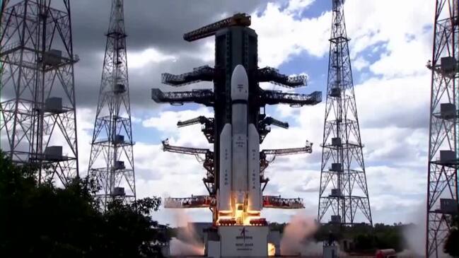 India rocket blasts off for unprecedented moon mission | news.com.au ...