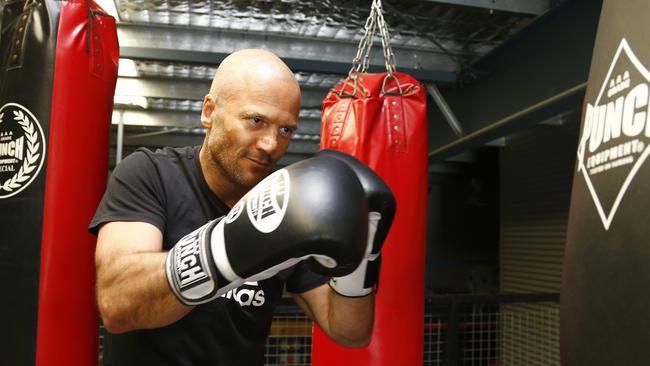 Mike Gunner trains at Heartbreak Gym in Burleigh. His trainer is Cole Smith. Picture: Tertius Pickard