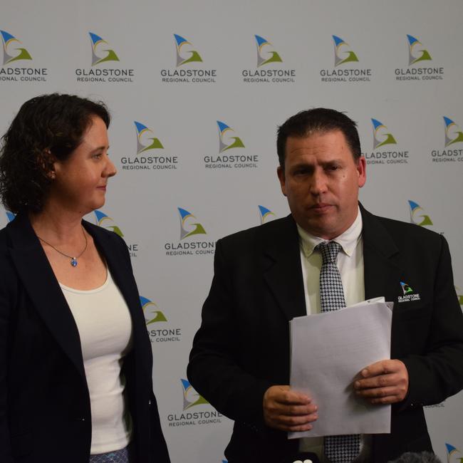 Gladstone Regional Council Mayor, Matt Burnett at the launch of the Gladstone Region Economic Transition Roadmap, with The Next Economy CEO, Dr Amanda Cahill. Picture: Nilsson Jones