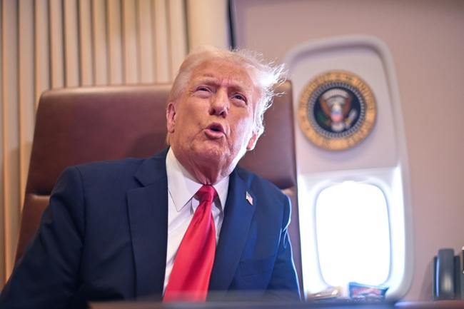 US President Donald Trump announced the tariffs on board Air Force One