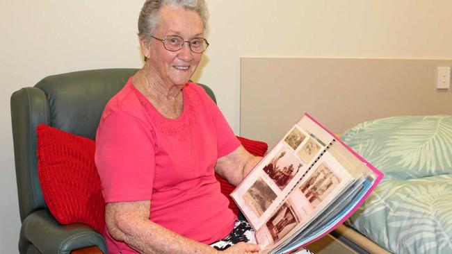 FOND MEMORIES: Judy Fischer at Ozcare Hervey Bay Aged Care Facility reflecting on past times and sharing fond memories of her grandfather Kenneth Miller. Picture: Jodie Callcott