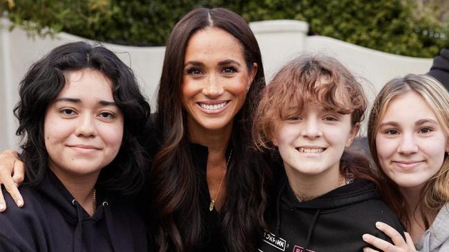 Meghan marked Mental Health Awareness Month by visiting with teenagers, where they spoke about the pressures of social media, and how that can affect mental health. Picture: Instagram