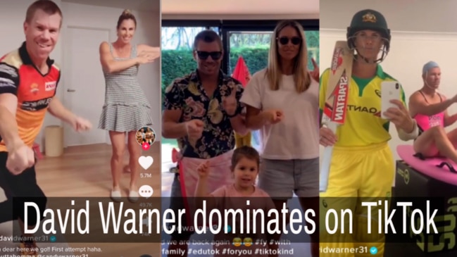 David Warner dominates on TikTok