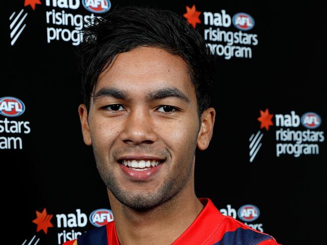 2016 AFL DRAFT. MELBOURNE, AUSTRALIA - JUNE 24: Kym Lebois of South Australia poses during the Under 18 Championships headshot session at Etihad Stadium on June 24, 2016 in Melbourne, Australia. (Photo by Adam Trafford/AFL Media)