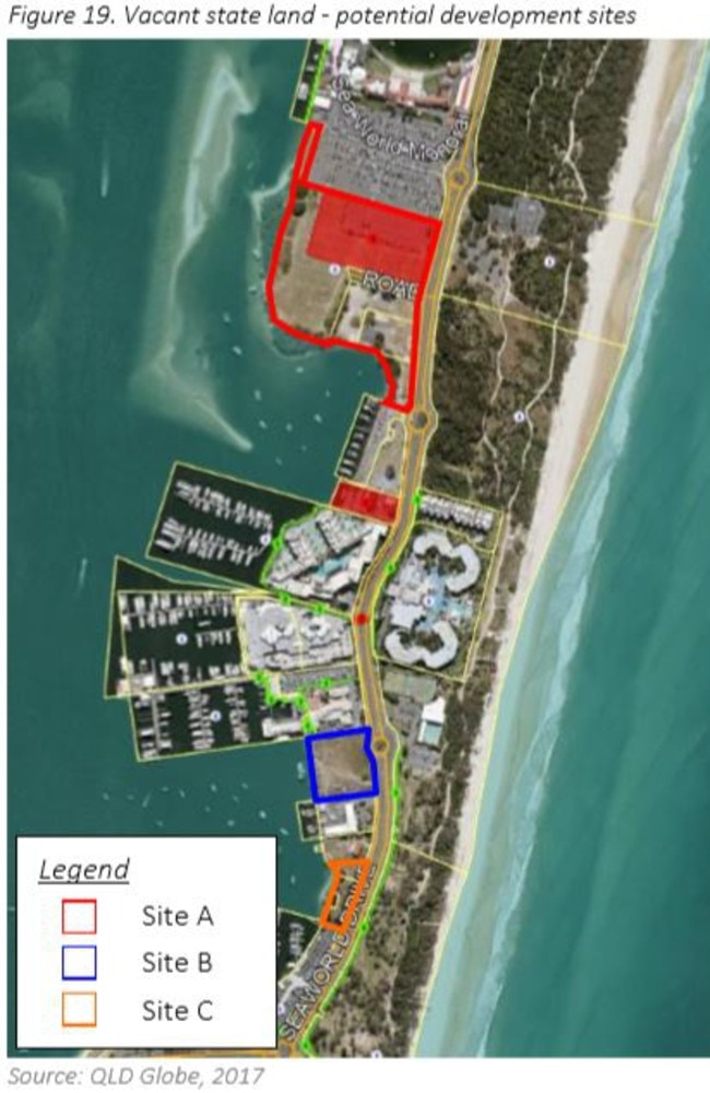 Three parcels of Crown land on The Spit on the Gold Coast